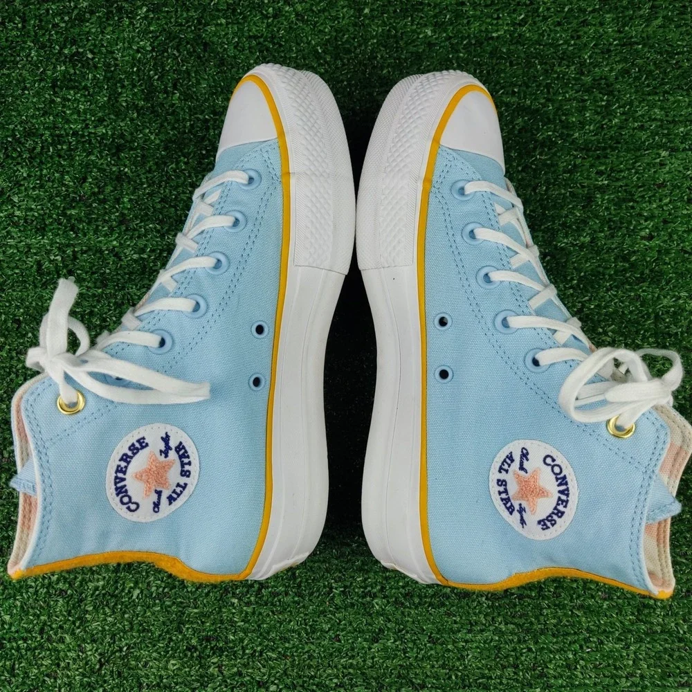 Converse Shoes Womens 7 Blue Chuck Taylor All Star Lift Platform A10922C HighTop